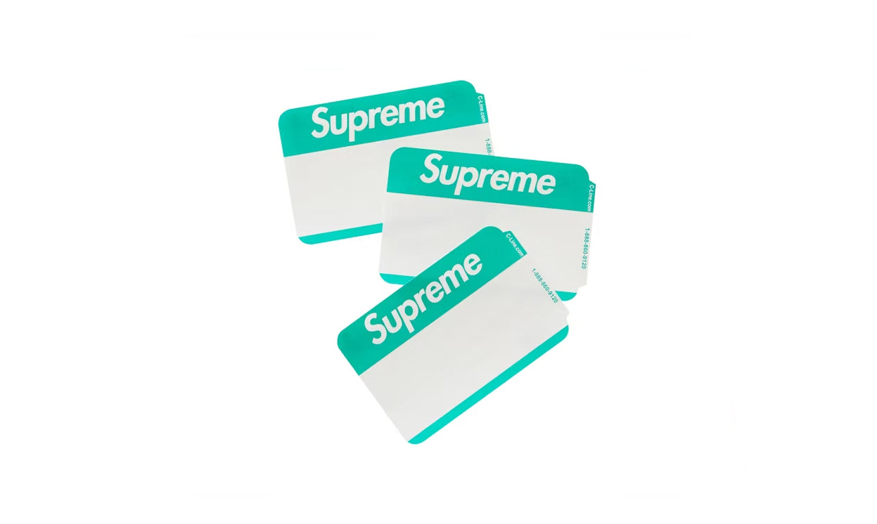 Supreme Name Badge Stickers