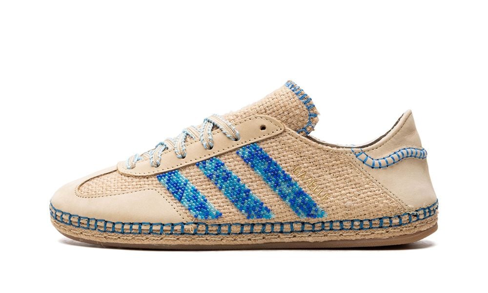 Adidas Gazelle Clot Linen Khaki Light Blue