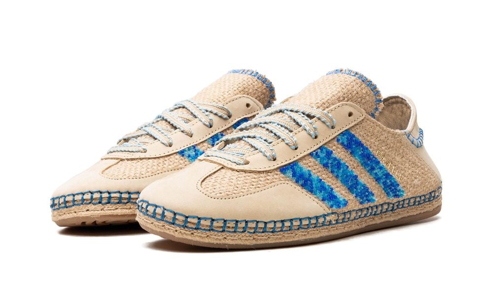 Adidas Gazelle Clot Linen Khaki Light Blue