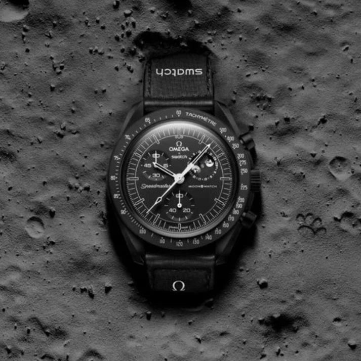 Swatch x Omega x Snoopy Mission to the Moonphase Black