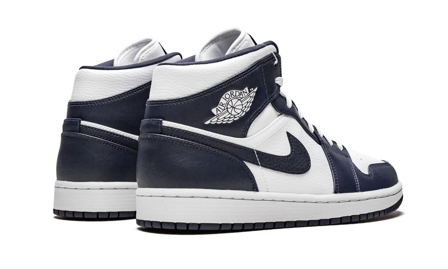 Jordan 1 Mid White Metallic Gold Obsidian